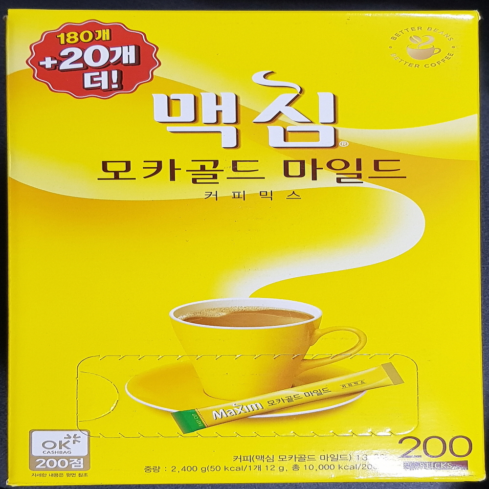 맥심 모카 골드 마일드 커피믹스 200T